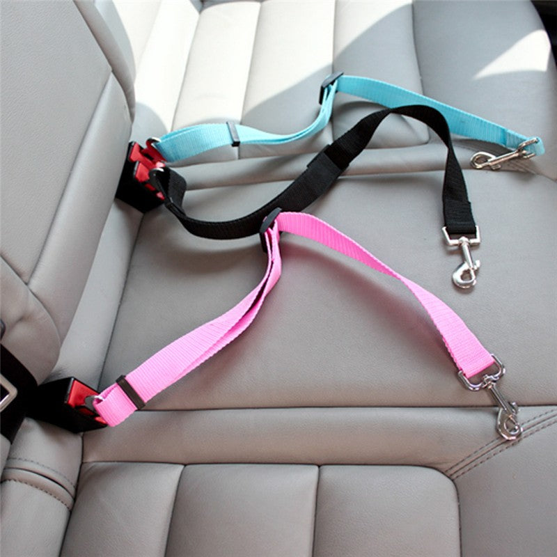Dog or Pet Car Safety Seat Belt Harness Restraint Lead Adjustable Travel Clip