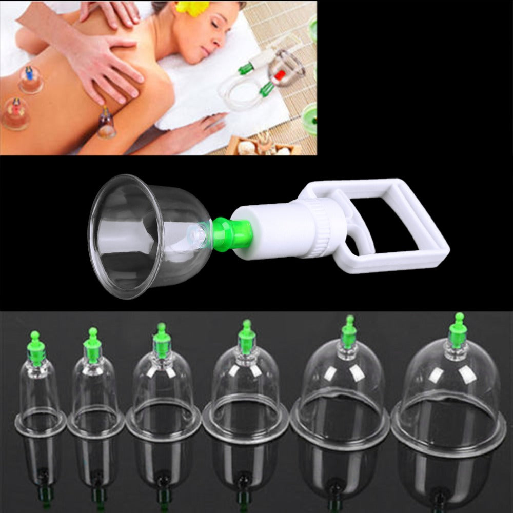 Effective Healthy 12 Cup Medical Vacuum Cupping Suction Therapy Set