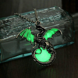 Game of Thrones Dragon Pendant Necklace GLOW in the DARK - Stainless Steel