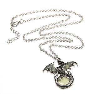 Game of Thrones Dragon Pendant Necklace GLOW in the DARK - Stainless Steel