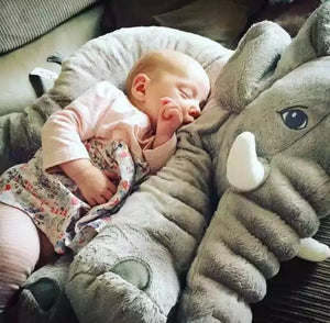 Large Plush Sleeping Elephant Pillow