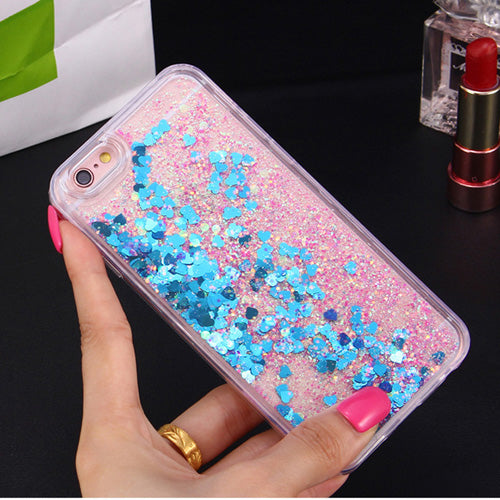 Glitter Stars Dynamic Liquid Quicksand Soft iPhone Case