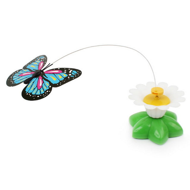 Cat Toy Electric Rotating Colorful Butterfly Scratch Toy For Cats