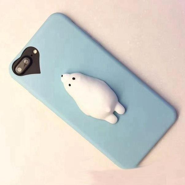 3D SQUISHY CAT, BUNNY AND POLAR BEAR PHONE CASES